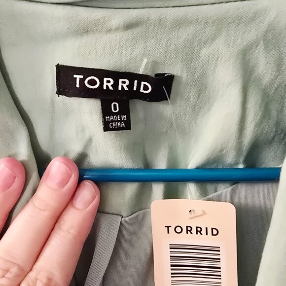 NWT Torrid Size 0 Harbor Grey Blazer - Picture 3 of 6